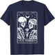 Just Married The Lovers Skeleton Couple Matching Halloween T-Shirt - T-Shirt | Navy