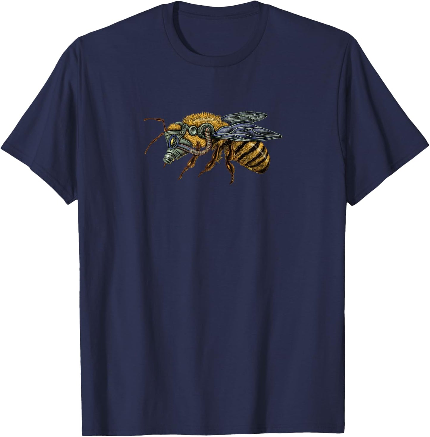 Endangered Bee - by Emek Artman T-Shirt - T-Shirt | Navy