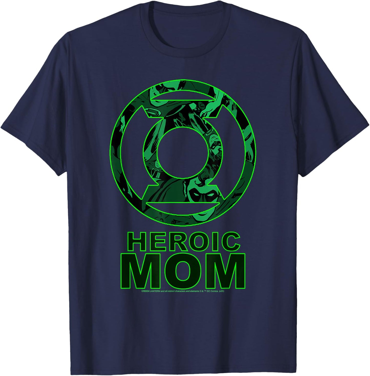 DC Comics Mother's Day Green Lantern Heroic Mom T-Shirt - T-Shirt | Navy