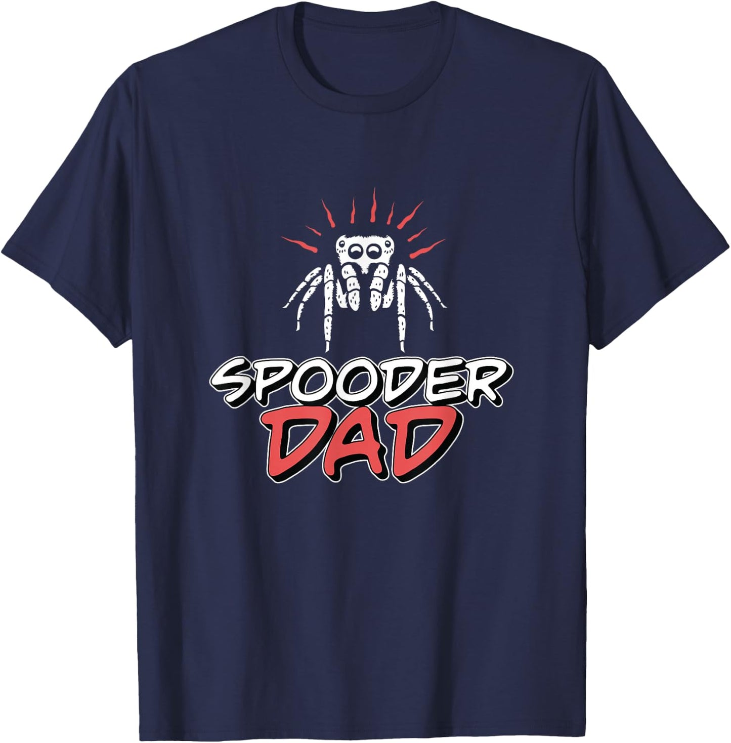 Awesome Jumping Spider Dad For A Salticidae Spood Pet Owner T-Shirt - T-Shirt | Navy