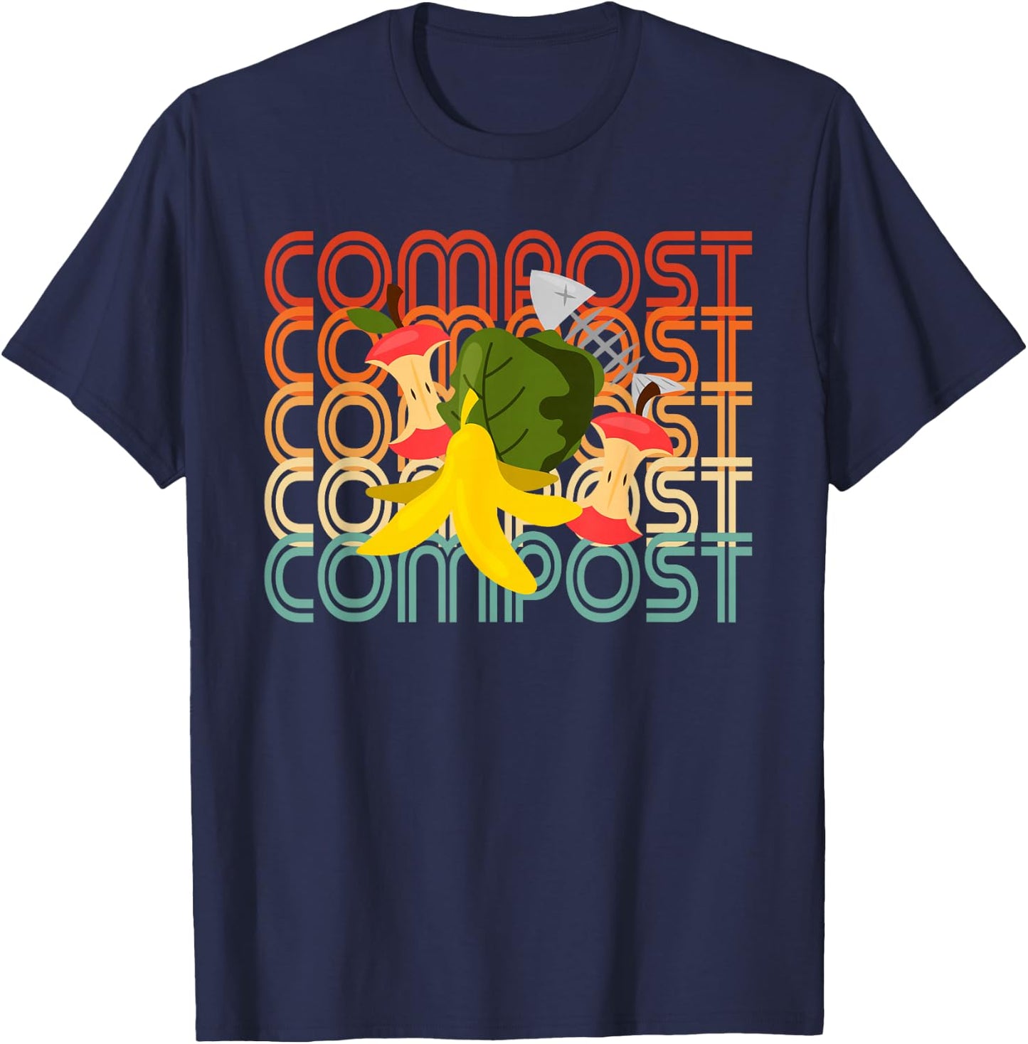 Retro Compost T-Shirt - T-Shirt | Navy