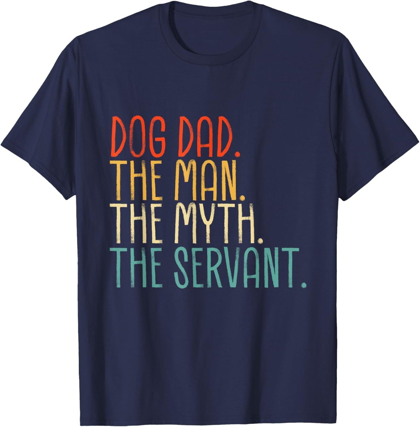 Funny Dad Dad Fathers Day Vintage Ever Dog Lover Daddy Retro T-Shirt - T-Shirt | Navy