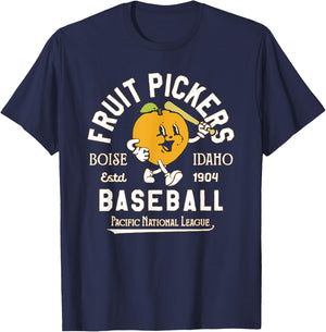 Vintage Boise Fruit Pickers Defunct Baseball Team Tribute T-Shirt - T-Shirt | Navy