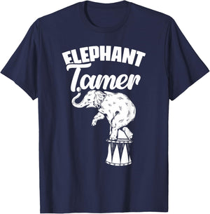 Circus Elephant Animal Tamer Acrobat Carnival Showman T-Shirt - T-Shirt | Navy