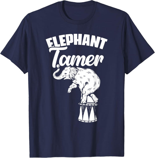 Circus Elephant Animal Tamer Acrobat Carnival Showman T-Shirt - T-Shirt | Navy