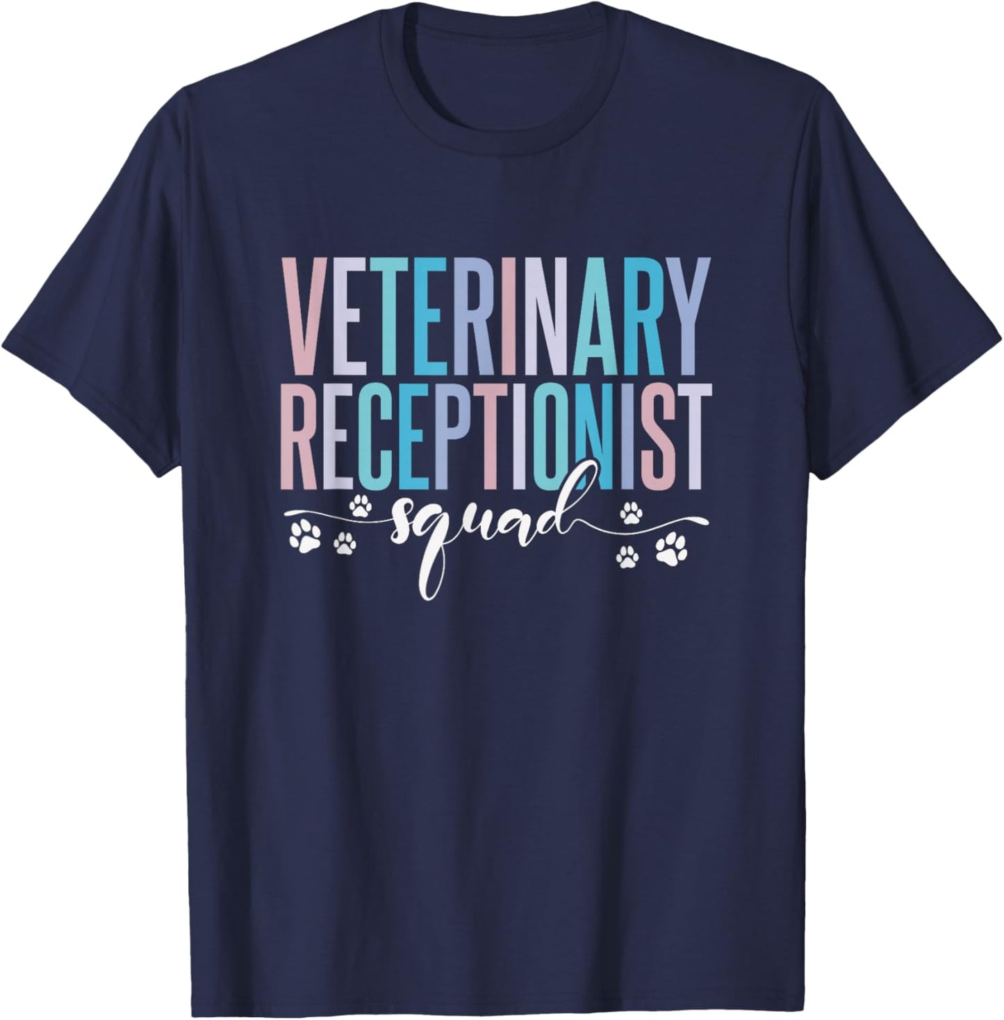 Veterinary Receptionist Squad Veterinarian T-Shirt - T-Shirt | Navy