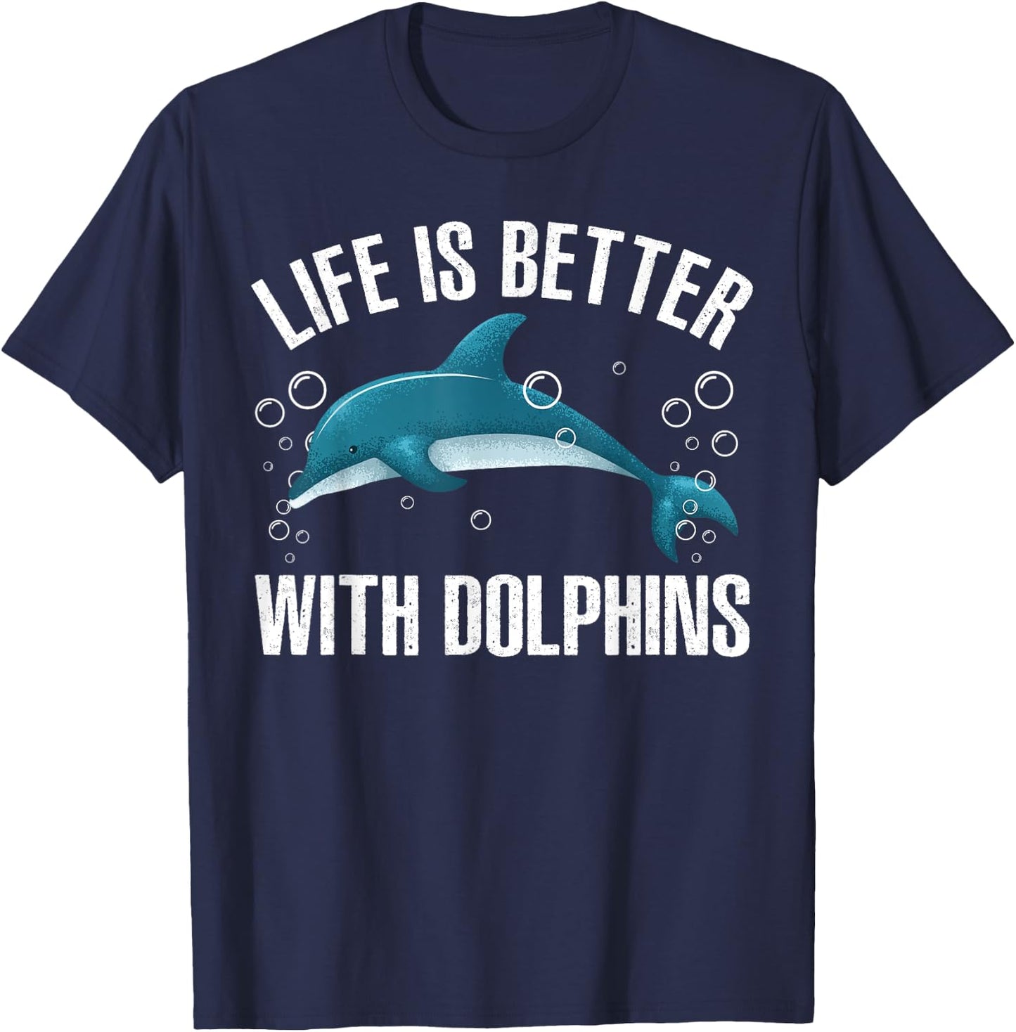 Cool Dolphin Women Sea Ocean Animal Dolphin Lover T-Shirt - T-Shirt | Navy