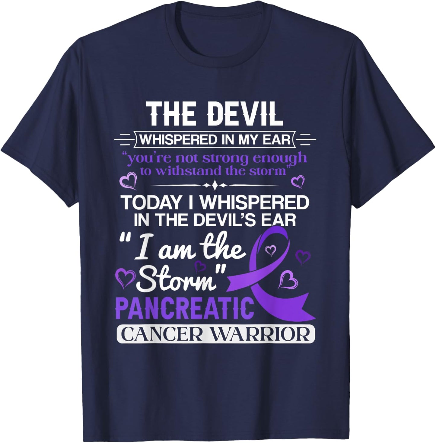 I'm The Storm Pancreatic Cancer Awareness T-Shirt - T-Shirt | Navy