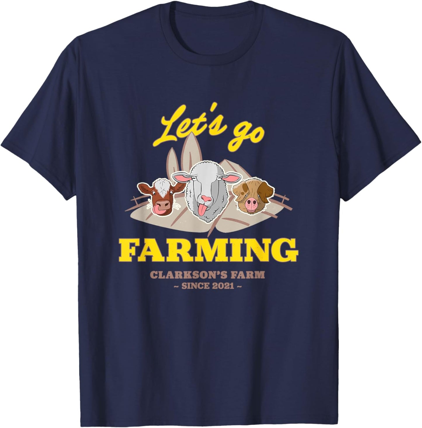 Clarkson's Farm - Let's Go Farming T-Shirt - T-Shirt | Navy