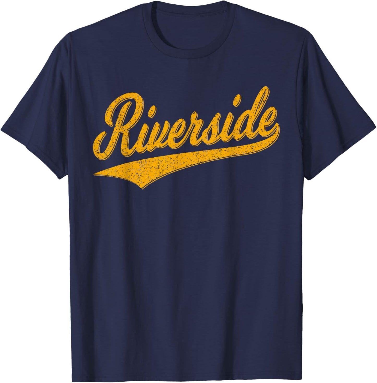 Riverside California Varsity Script Classic Sports Jersey T-Shirt - T-Shirt | Navy