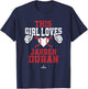 This Girl Loves Jarren Duran Jarren Duran Boston MLBPA T-Shirt - T-Shirt | Navy