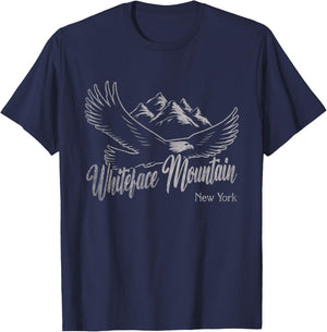 Vintage Whiteface Mountain New York Mountains Eagle T-Shirt - T-Shirt | Navy