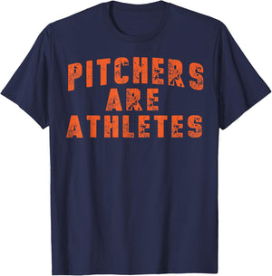 Baseball Pitchers Are Athletes Professional Baseball Coach T-Shirt - T-Shirt | Navy