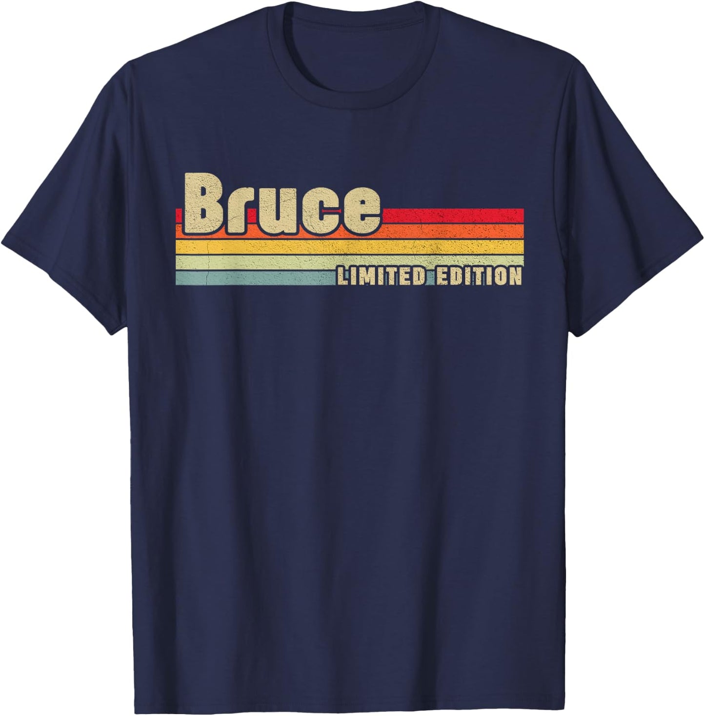 Bruce Gift Name Personalized Birthday Funny Christmas T-Shirt - T-Shirt | Navy