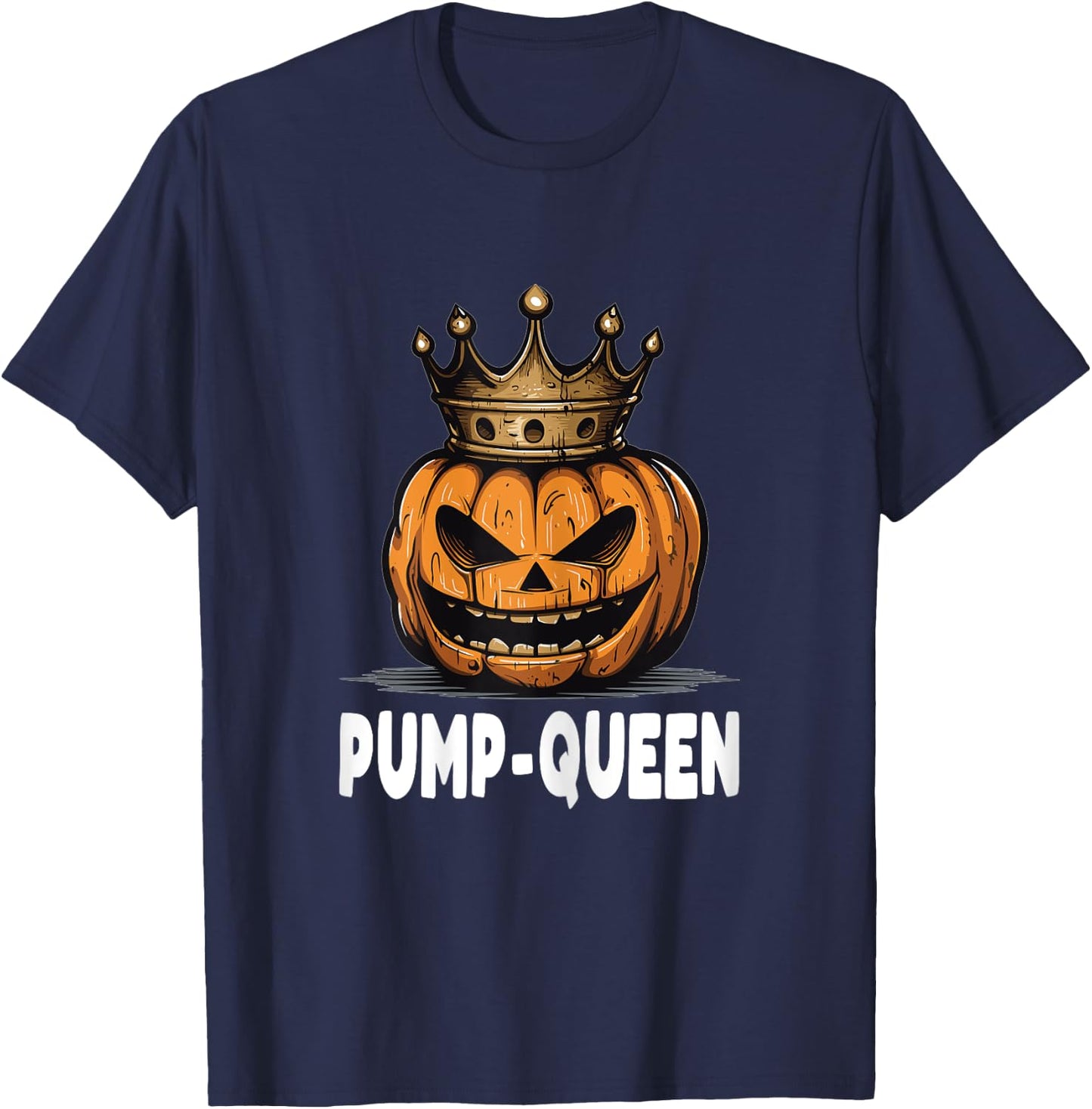 Pump Queen Couple Matching Halloween Outfits T-Shirt - T-Shirt | Navy