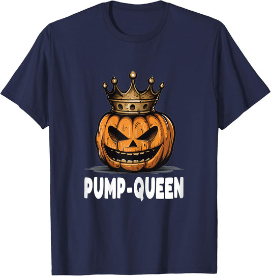 Pump Queen Couple Matching Halloween Outfits T-Shirt - T-Shirt | Navy