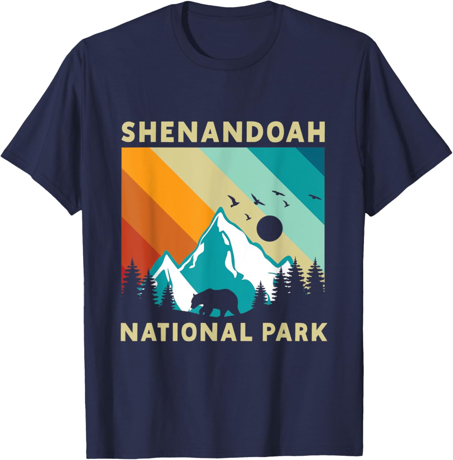 Shenandoah National Park Hiking T-Shirt - T-Shirt | Navy