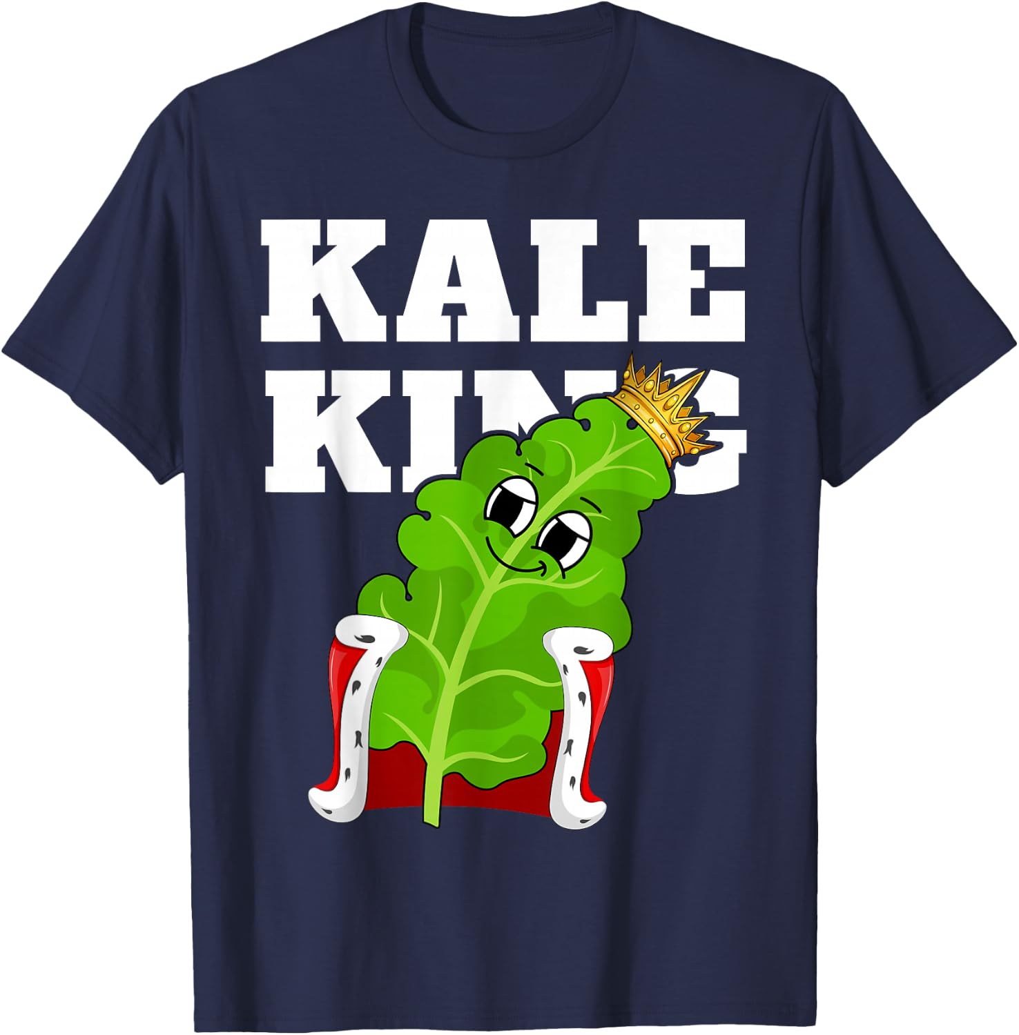 Kale King | Kale Design | Boys Kale T-Shirt - T-Shirt | Navy
