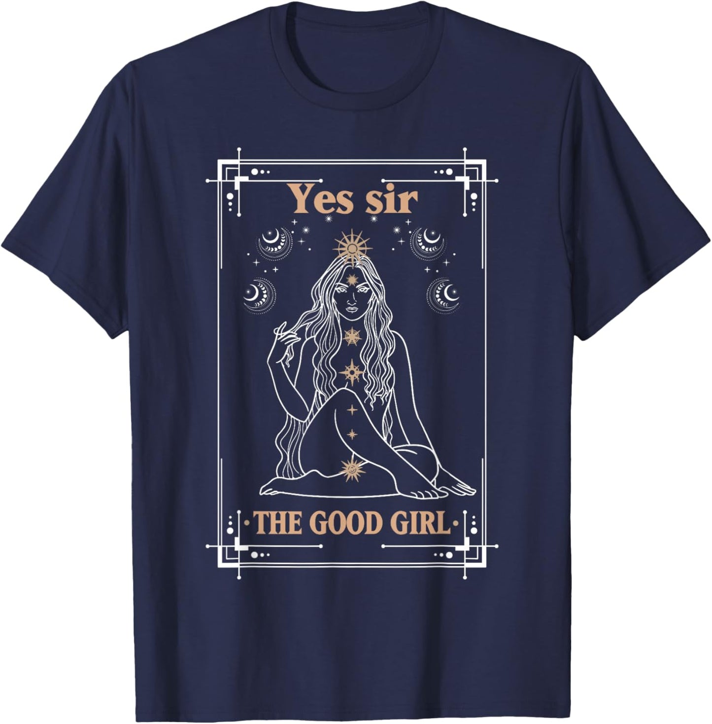 Yes Sir The Good-Girl, The Good-Girl Tarot Card, Smut Book T-Shirt - T-Shirt | Navy