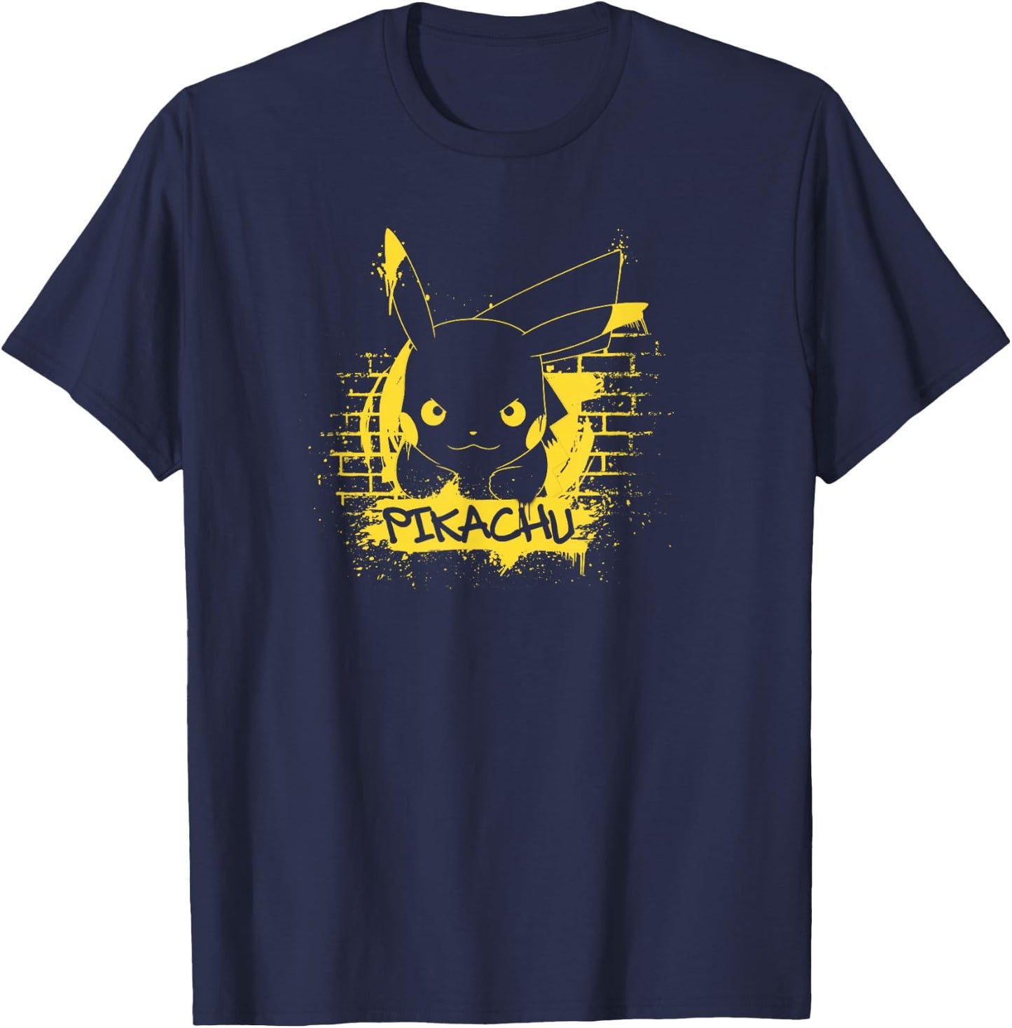 Pokémon Pikachu Graffiti Bricks T-Shirt - T-Shirt | Navy