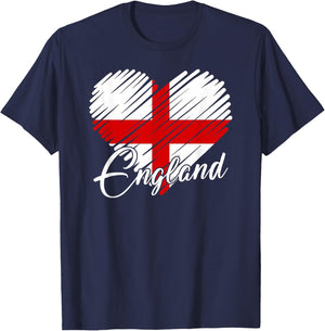 English Football Shirt England Flag English Soccer Gift T-Shirt - T-Shirt | Navy