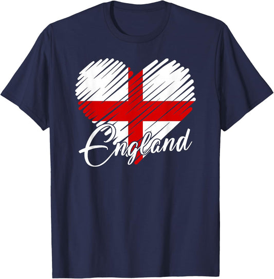 English Football Shirt England Flag English Soccer Gift T-Shirt - T-Shirt | Navy