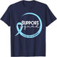 Foster Care Awareness Blue Ribbon Support Squad T-Shirt - T-Shirt | Navy
