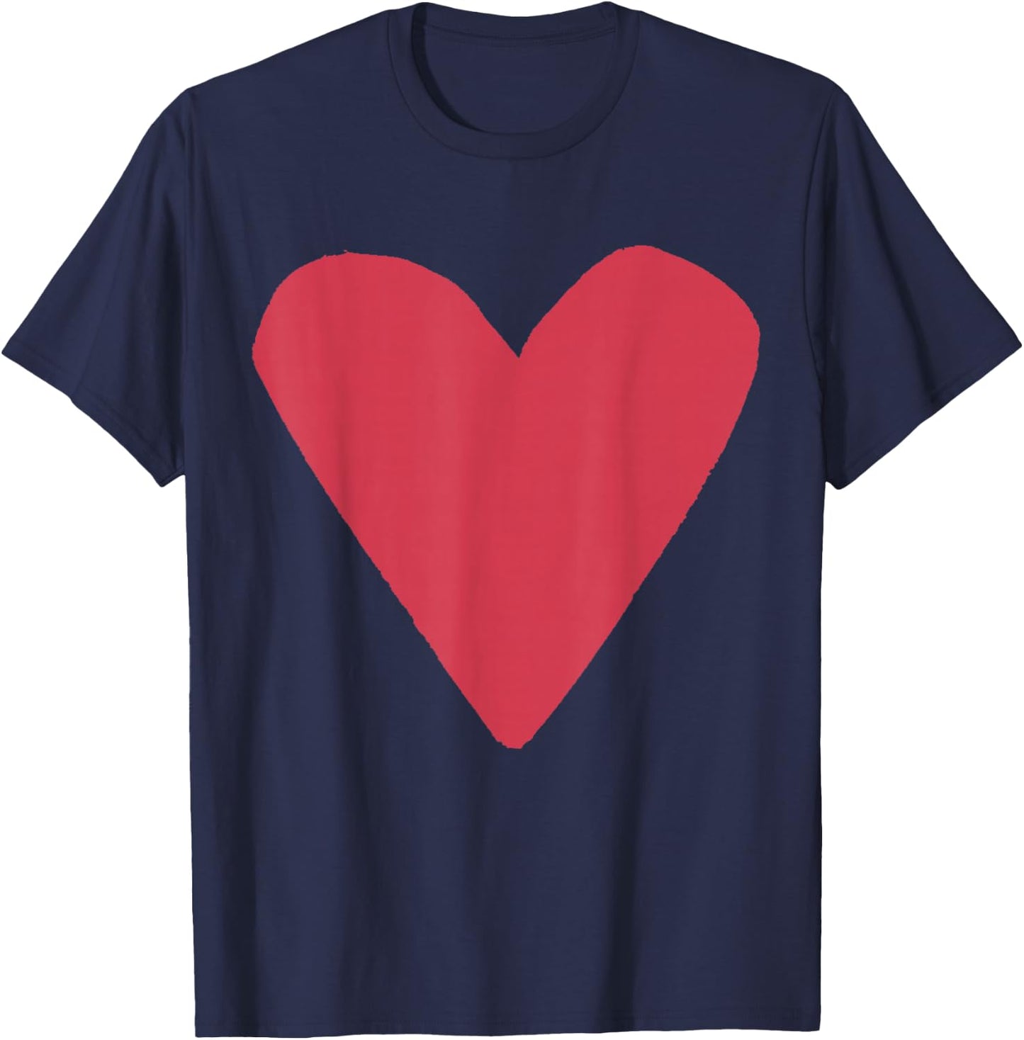 Heart Shape Symbol Love Kindness Peace Blush T-Shirt - T-Shirt | Navy