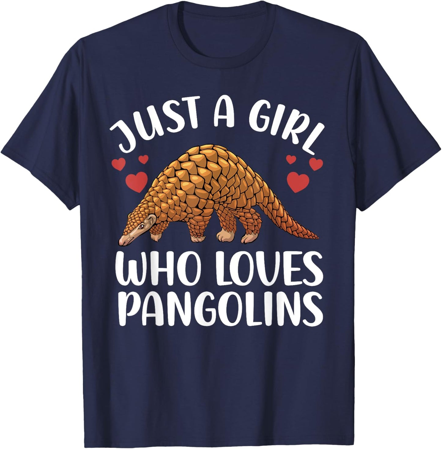 Pangolin Gift Pangolin Lover Accessories & Stuff Women Girls Kids Wildlife Animal Pangolins T-Shirt - T-Shirt | Navy
