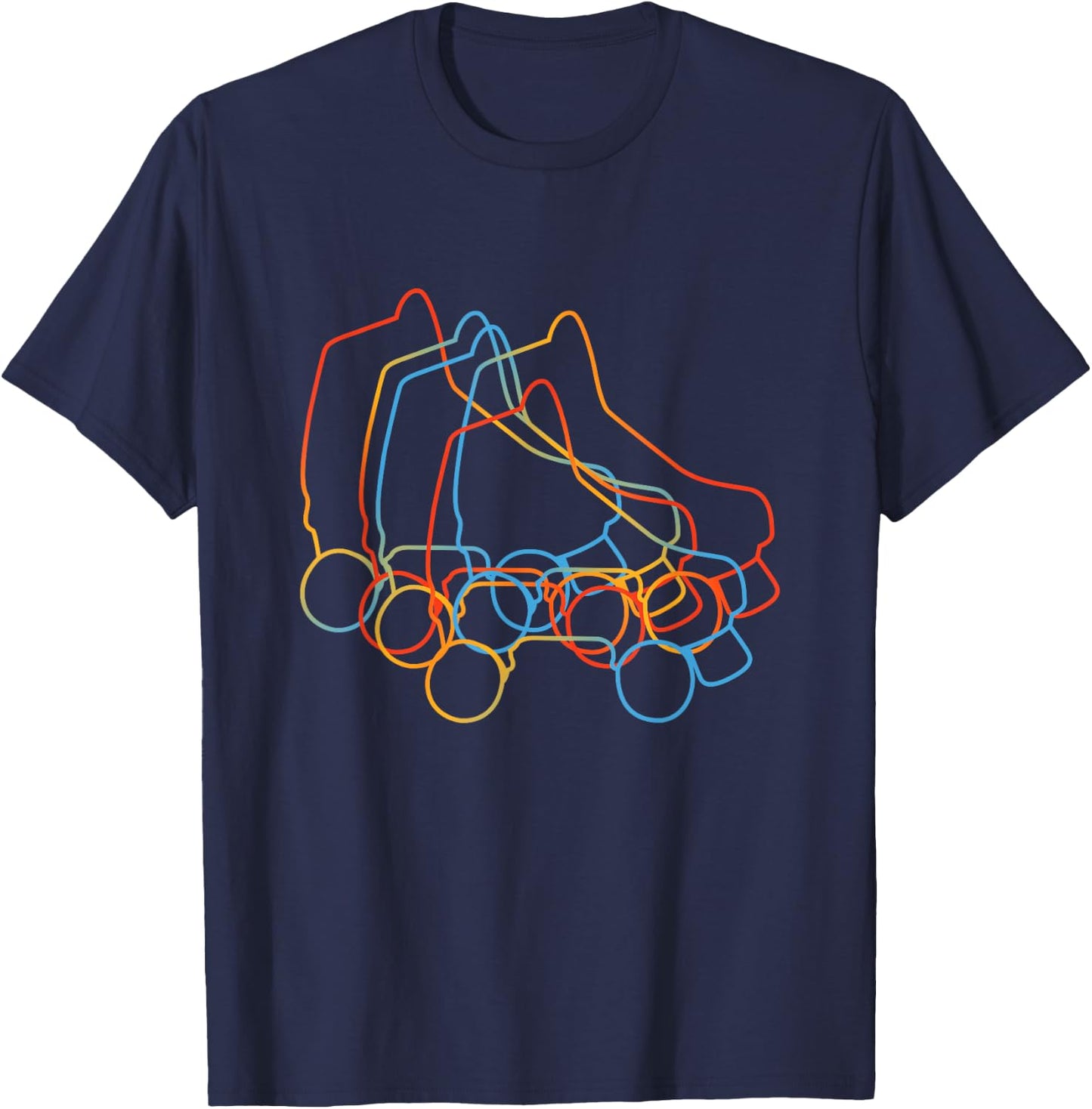 Retro Roller Skates Roller Skating T-Shirt - T-Shirt | Navy