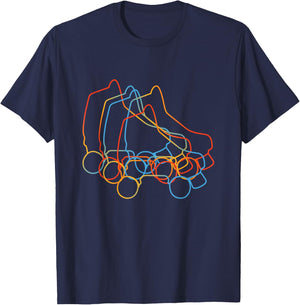 Retro Roller Skates Roller Skating T-Shirt - T-Shirt | Navy