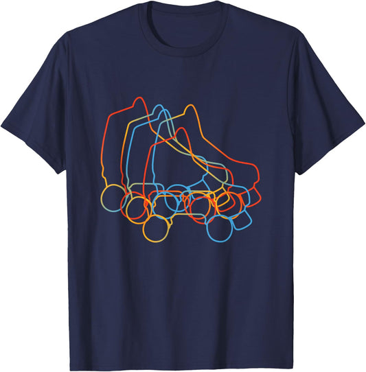 Retro Roller Skates Roller Skating T-Shirt - T-Shirt | Navy