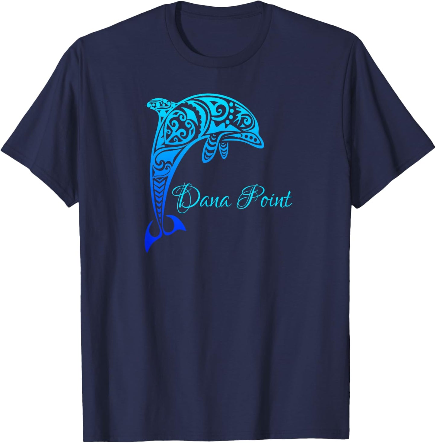 Dana Point, California Vintage Retro Tribal Dolphin T-Shirt - T-Shirt | Navy