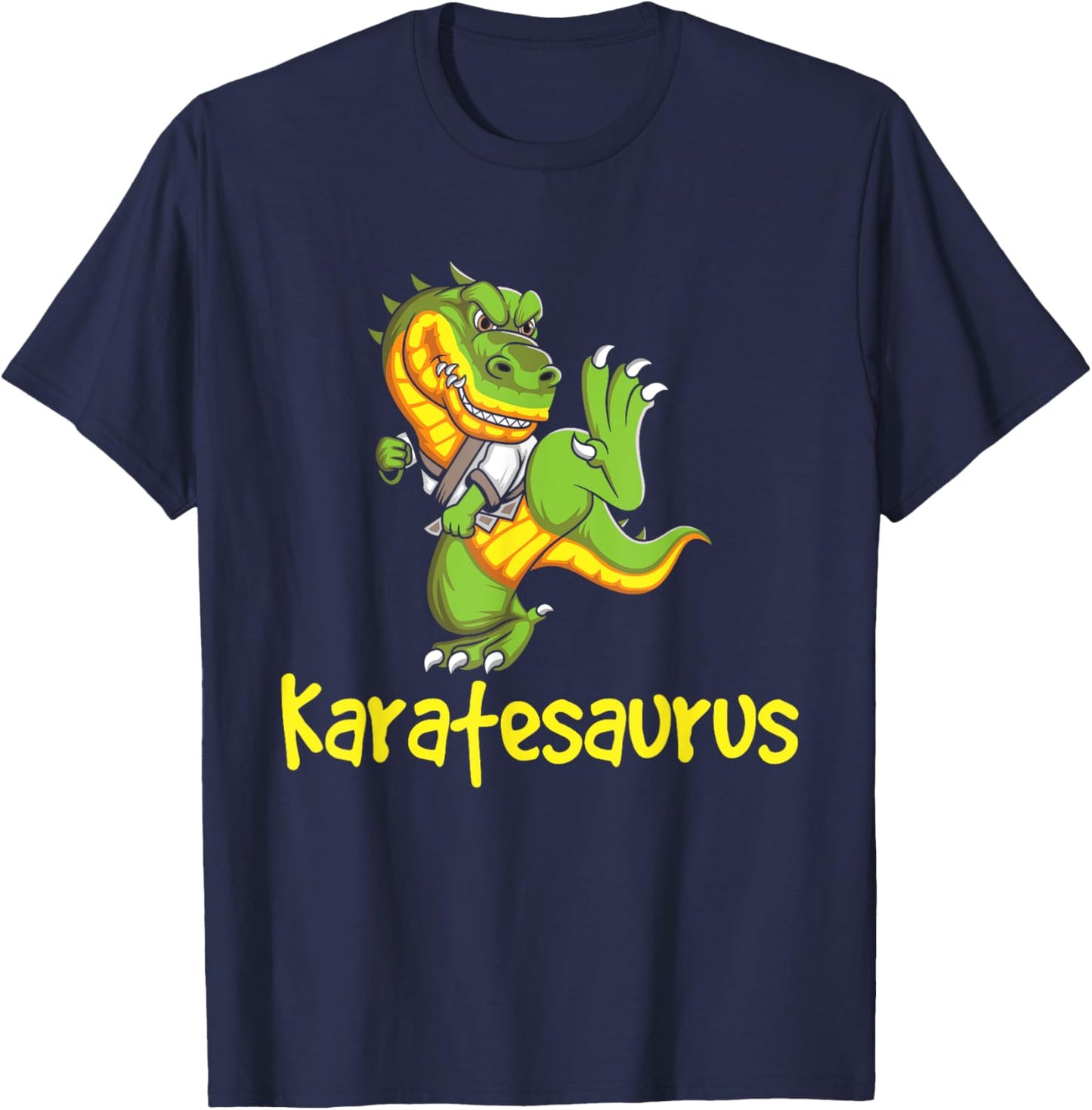 Karatesaurus - Karateka Martial Arts Self Defense T-Shirt - T-Shirt | Navy