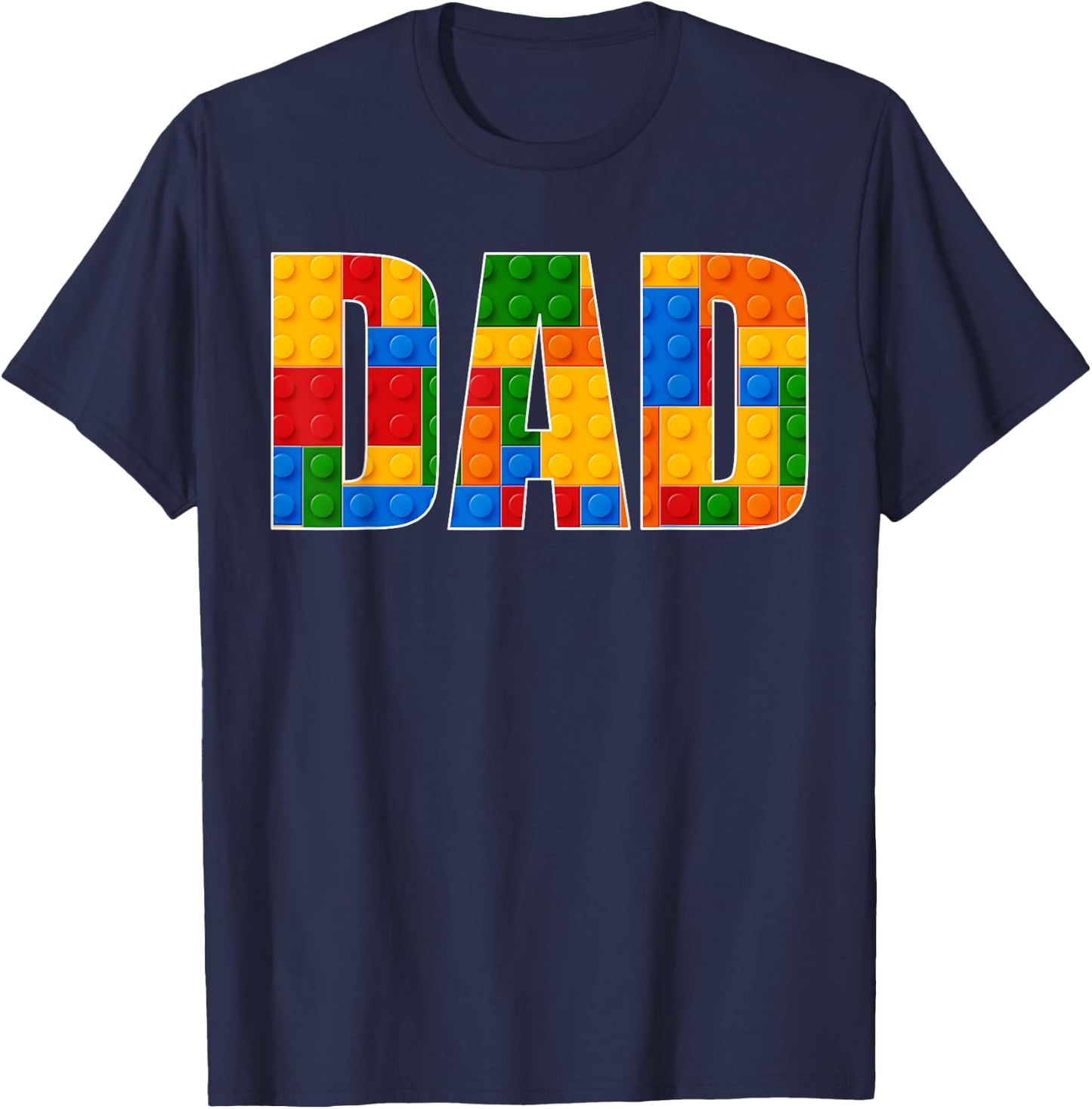 Dad Brick Builder Funny Blocks Master Builder Gifrs Boys T-Shirt - T-Shirt | Navy