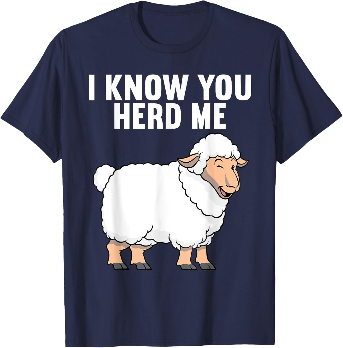 Cute Sheep Design Women Sheep Farm Animal Farmer T-Shirt - T-Shirt | Navy