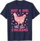 Just A Girl Who Loves Chickens Funny Chicken Farm Gag Outfit T-Shirt - T-Shirt | Navy