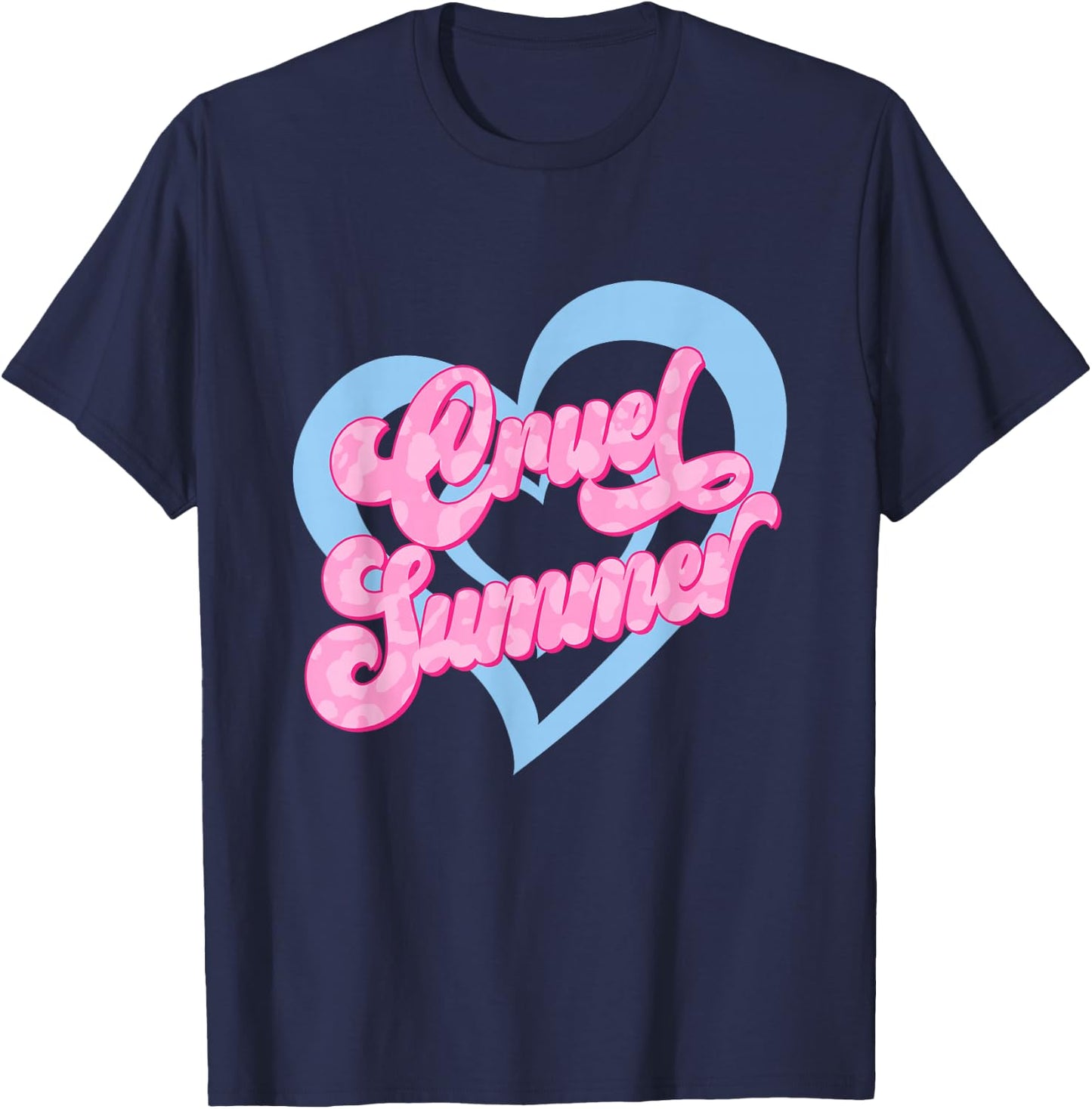 Cruel Vibes Summer, Cute Summer Hea T-Shirt - T-Shirt | Navy