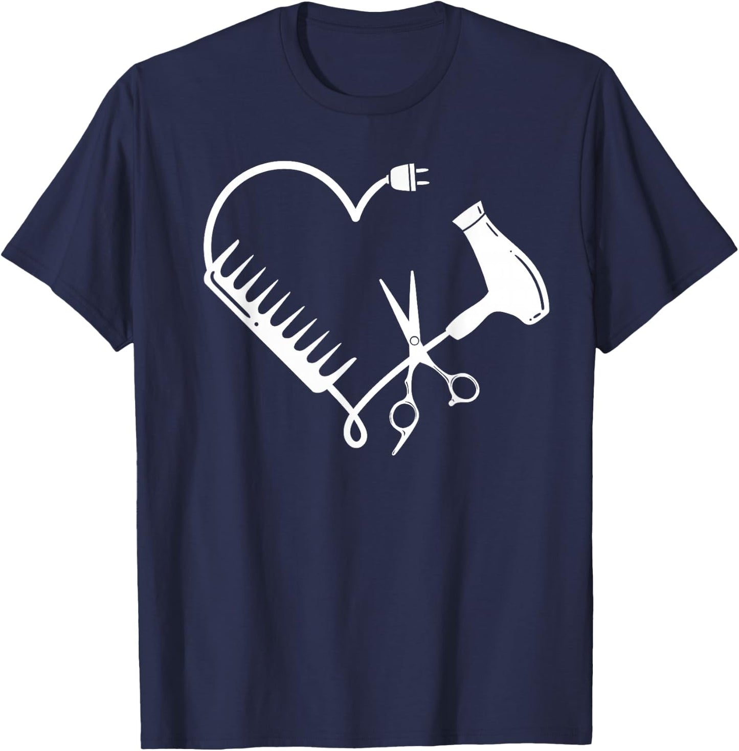 Hairdresser Hairstylists Hairstyling Beautician Hairdressing Small T-Shirt - T-Shirt | Navy