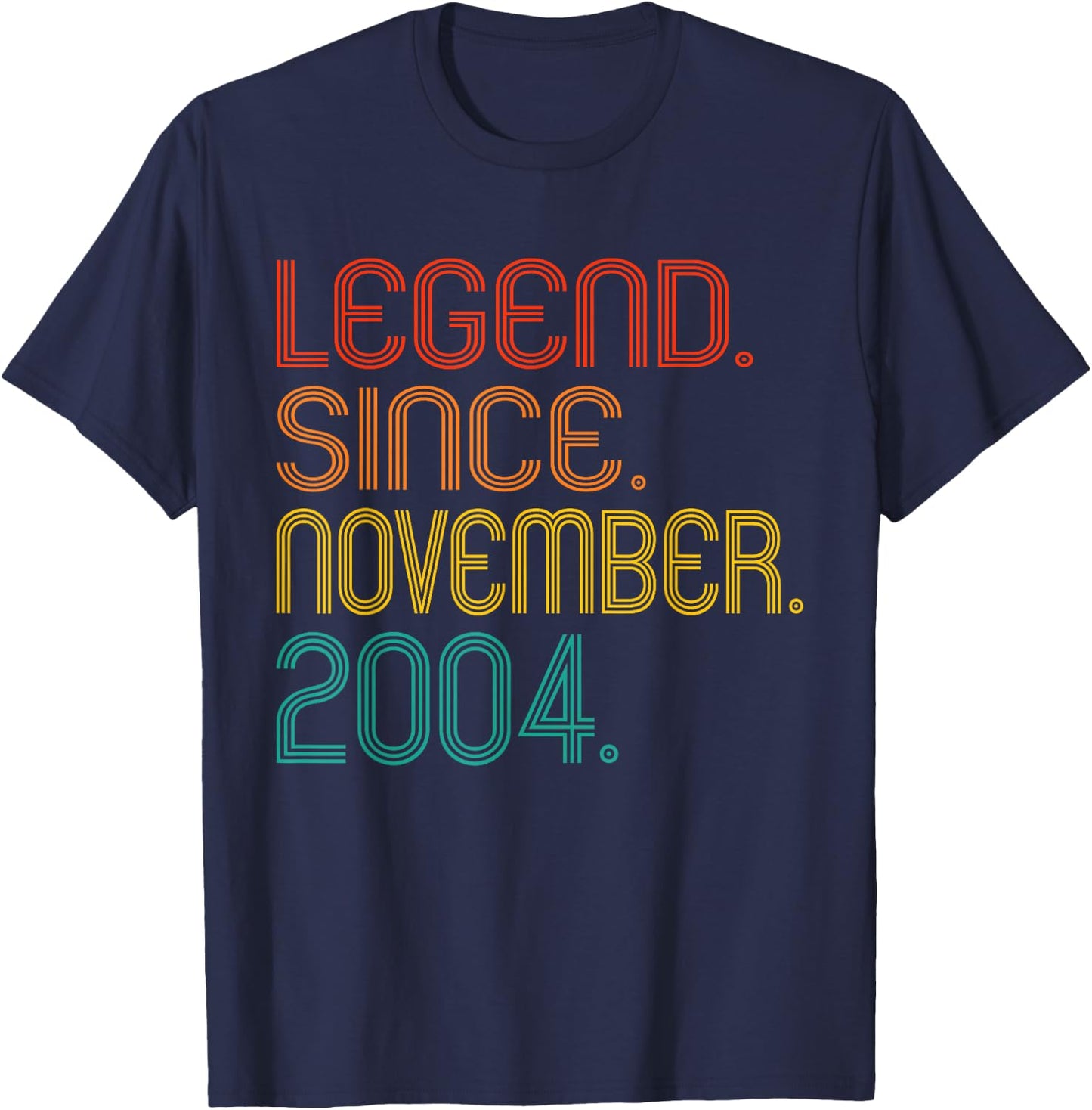 Legend Since November 2004 Birth Of Birthday Idea Vintage T-Shirt - T-Shirt | Navy