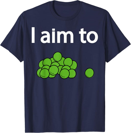 I Aim To Peas Funny Peas T-Shirt - T-Shirt | Navy
