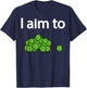 I Aim To Peas Funny Peas T-Shirt - T-Shirt | Navy