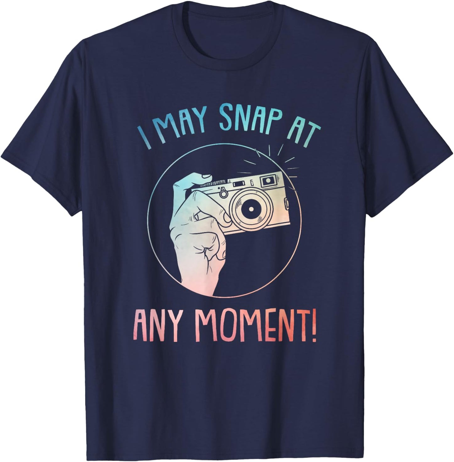 Funny Photography Art Women Camera Gag Photographer T-Shirt - T-Shirt | Navy