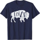 Love American Bison Buffalo Lover Wildlife Outdoor T-Shirt - T-Shirt | Navy