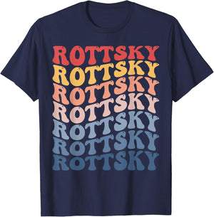 Rottsky Groovy Retro T-Shirt - T-Shirt | Navy