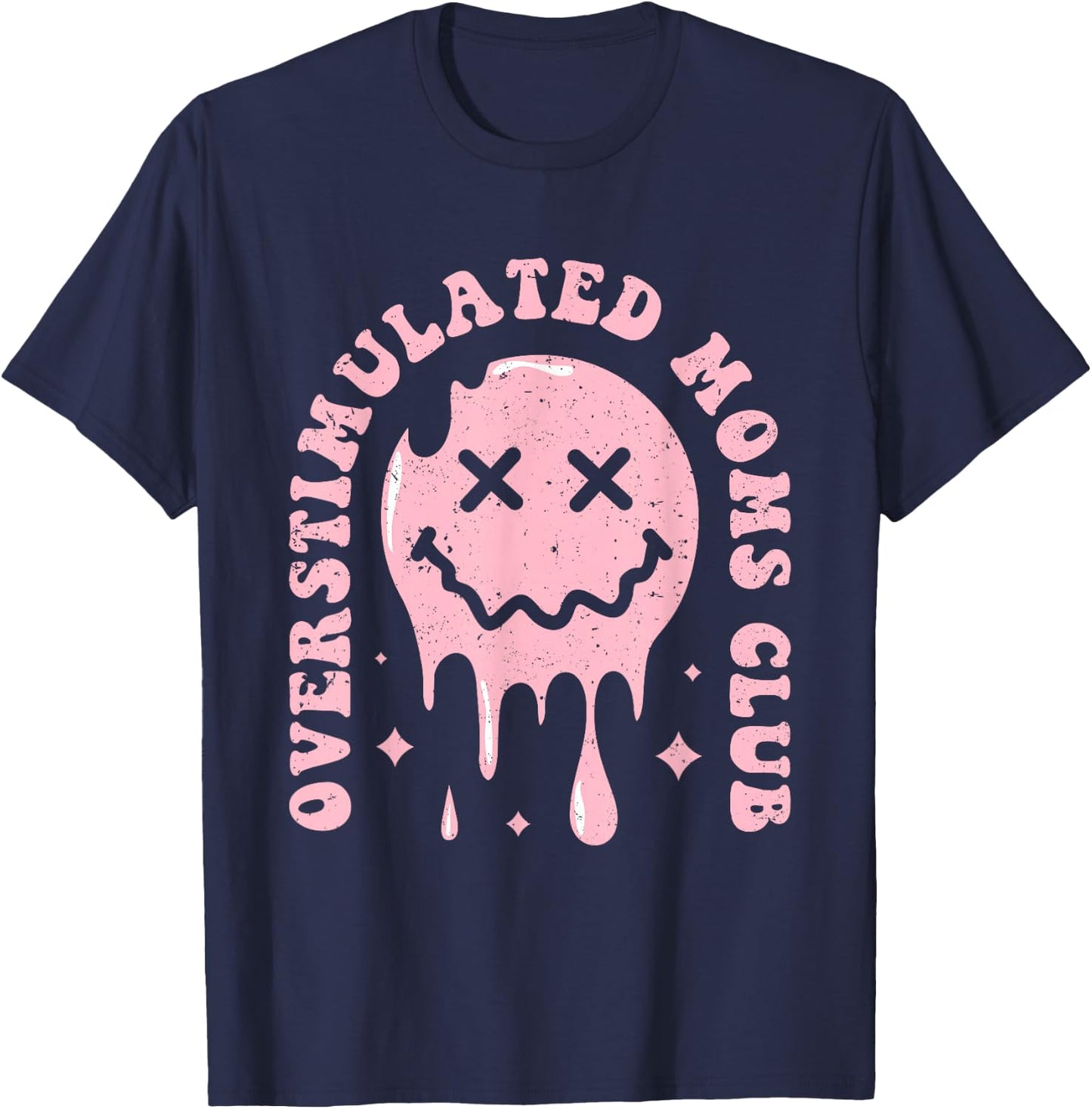 Overstimulated Moms Club T-Shirt - T-Shirt | Navy