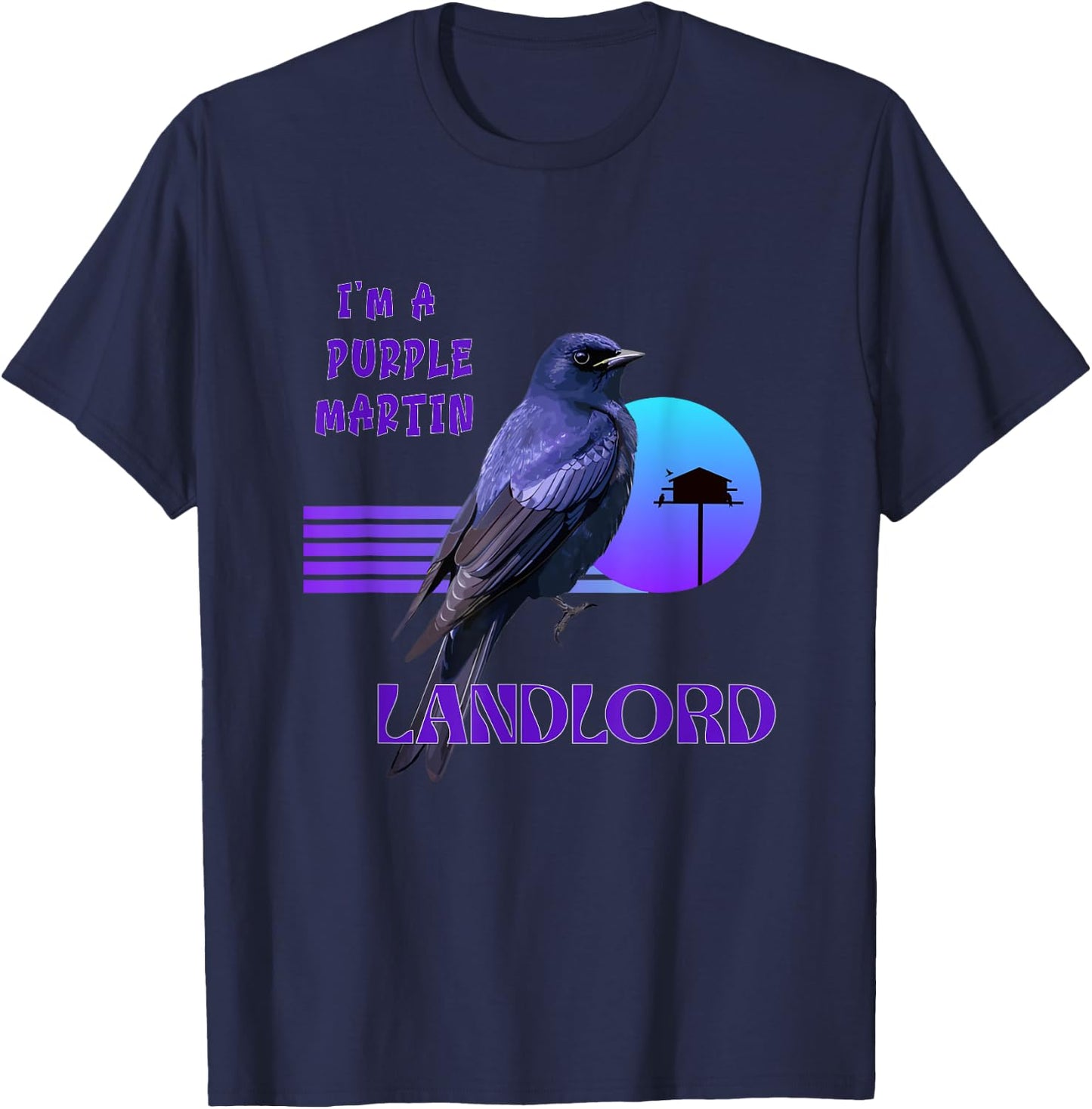 Purple Martin apparel for anyone devoted to these birds. T-Shirt - T-Shirt | Navy