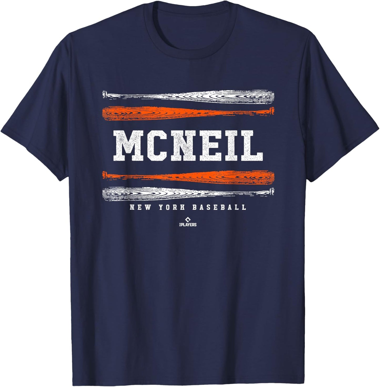 Vintage Baseball Bat Gameday Jeff McNeil New York MLBPA T-Shirt - T-Shirt | Navy
