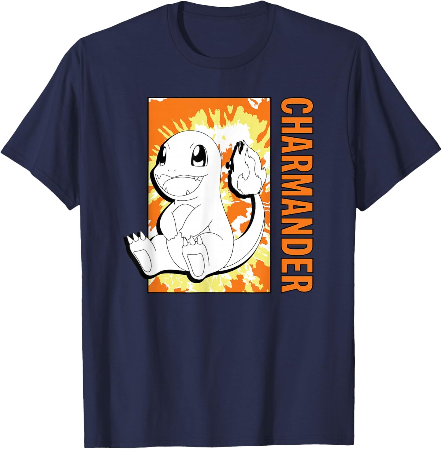 Pokémon - Tie Dye Charmander T-Shirt - T-Shirt | Navy