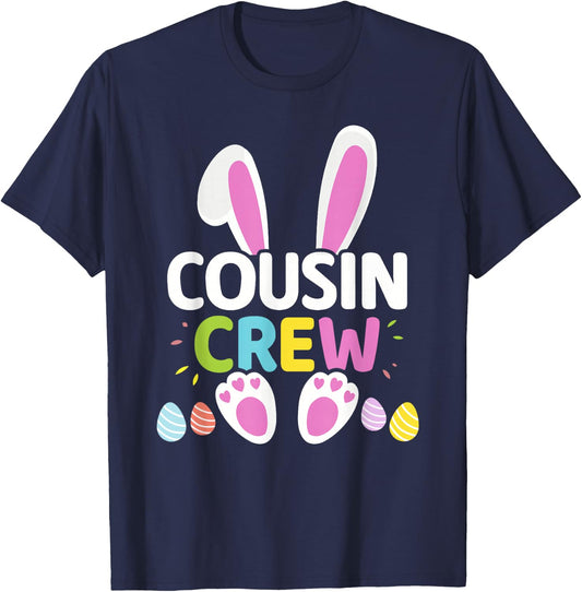 Easter cousin crew with bunny and eggs for family T-Shirt - T-Shirt | Navy